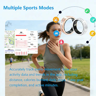 Bluetooth   Smart   Ring   Health   Tracker   for   Women