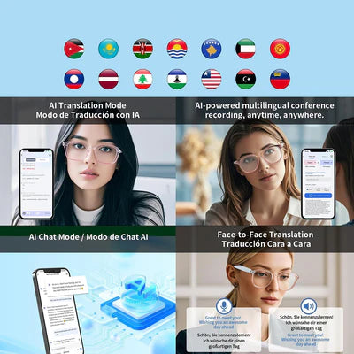 Smart   Glasses   Ai   Translator   Bluetooth   Glasses   for   Women