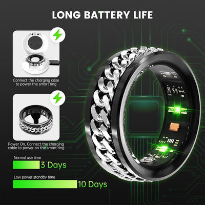 Rotary   Decompression   Bluetooth   Smart   Ring   Health   Tracker