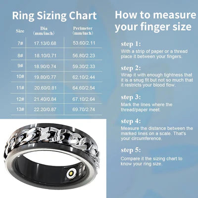 Rotary   Decompression   Bluetooth   Smart   Ring   Health   Tracker